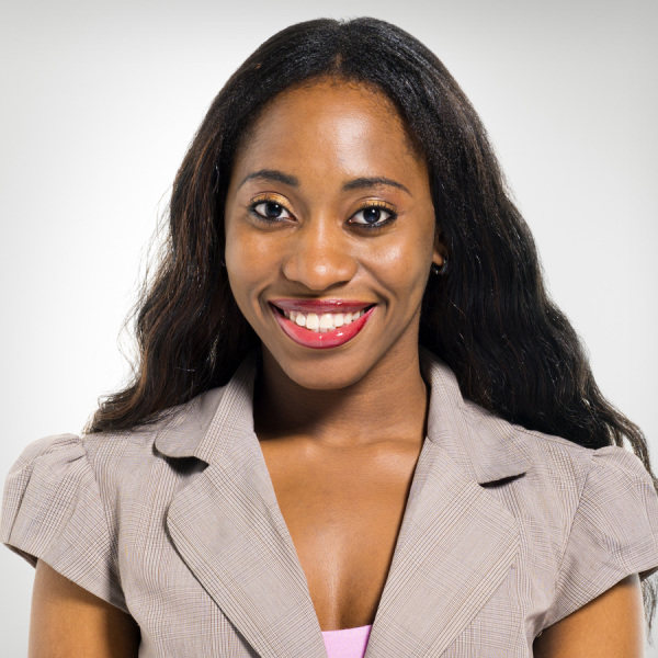 Smiling professional woman with clarity and confidence
